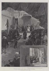 Die englischen Pilger in Rom, Papst Leo XIII. empfängt die Adresse